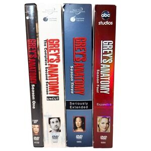 Greys Anatomy DVD Seasons 1 2 3 4 Bundle Medical Drama ABC Studios Box Sets